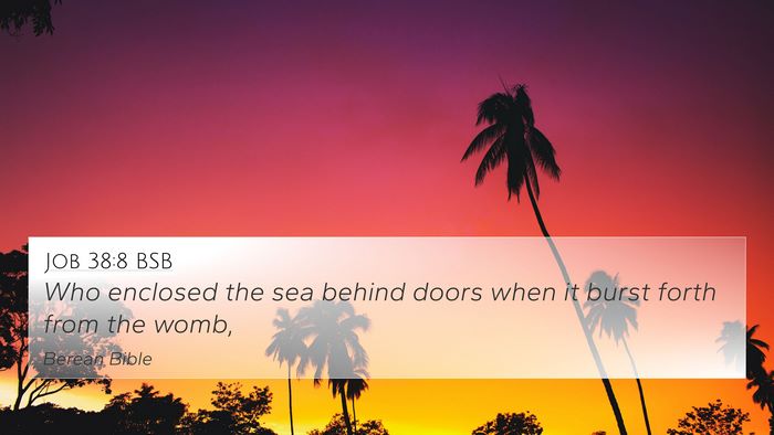 Job 38:8 BSB Bible Verse Image