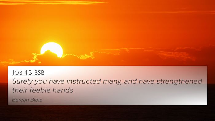 Job 4:3 BSB Bible Verse Image