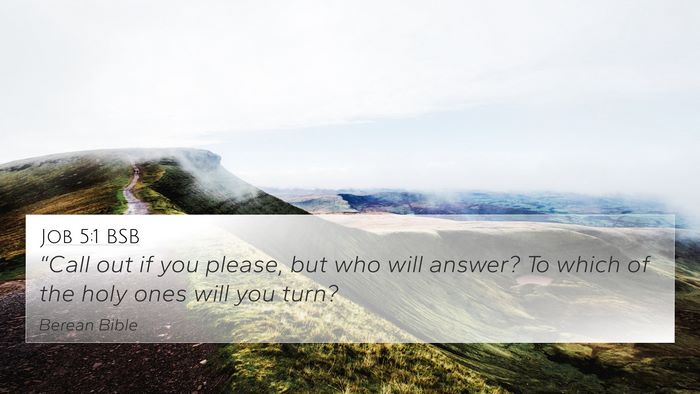 Job 5:1 BSB Bible Verse Image