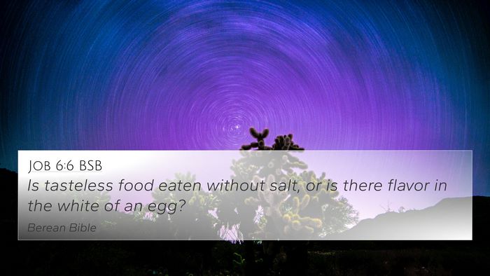 Job 6:6 BSB Bible Verse Image