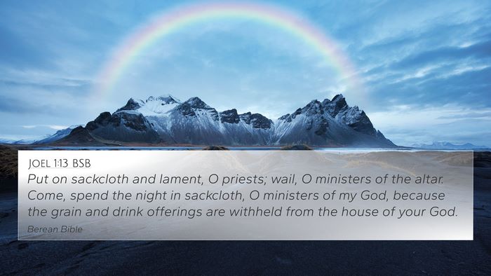 Joel 1:13 BSB Bible Verse Image