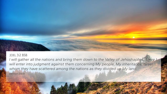 Joel 3:2 BSB Bible Verse Image
