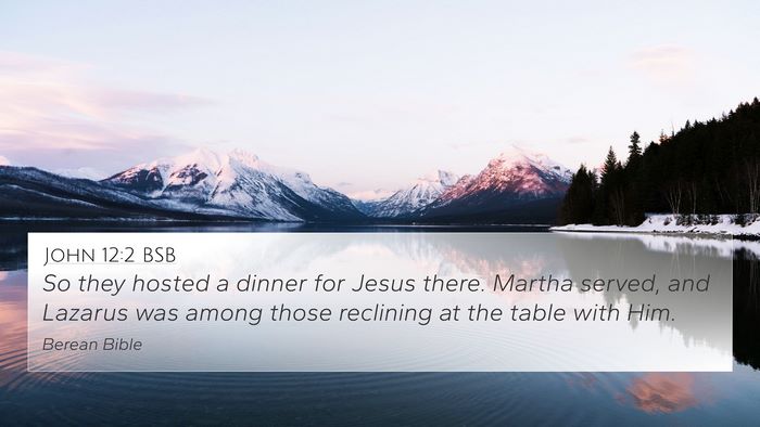 John 12:2 BSB Bible Verse Image