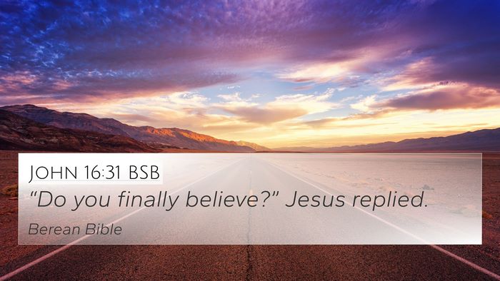 John 16:31 BSB 4K Wallpaper - “Do you finally believe?” Jesus - 4K Wallpaper Bible Verse