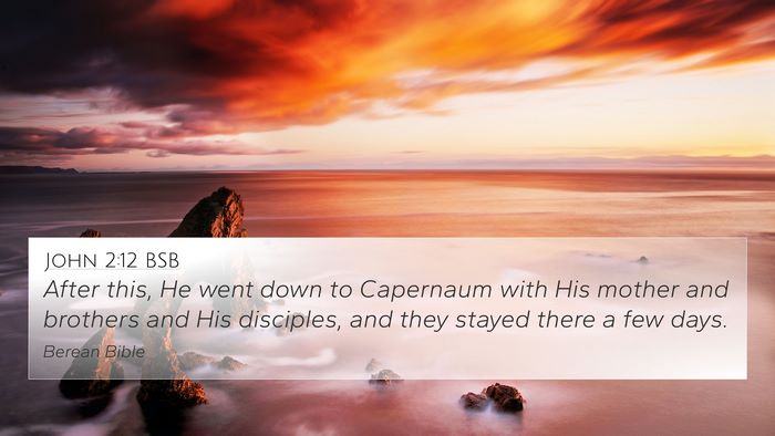 John 2:12 BSB Bible Verse Image