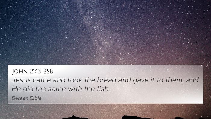 John 21:13 BSB Bible Verse Image