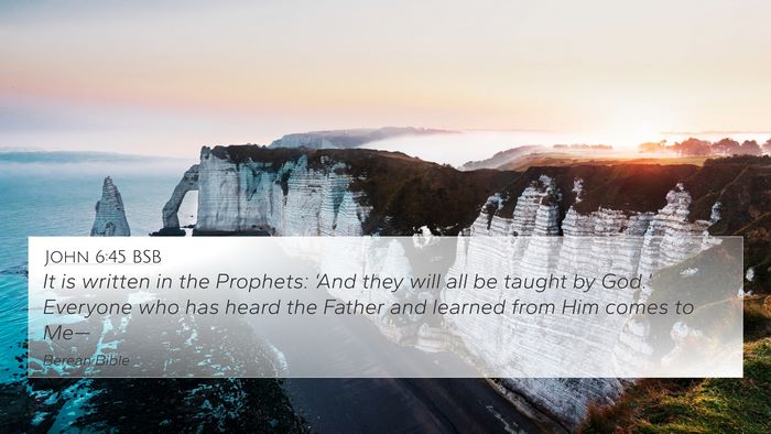 John 6:45 BSB Bible Verse Image