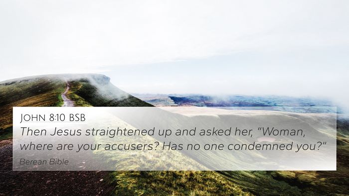 John 8:10 BSB Bible Verse Image