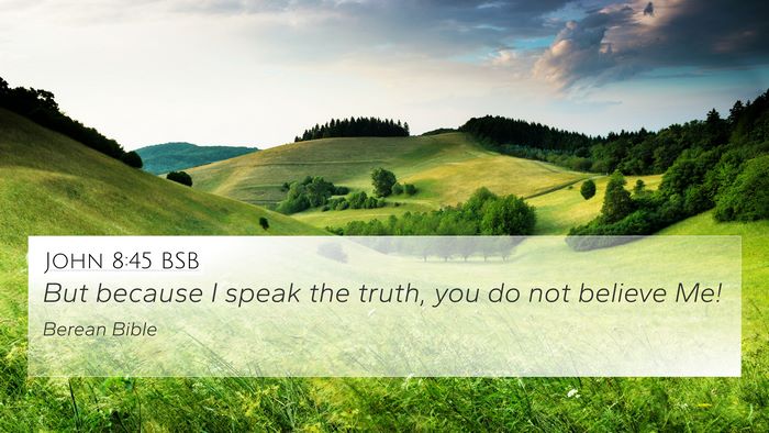John 8:45 BSB Bible Verse Image