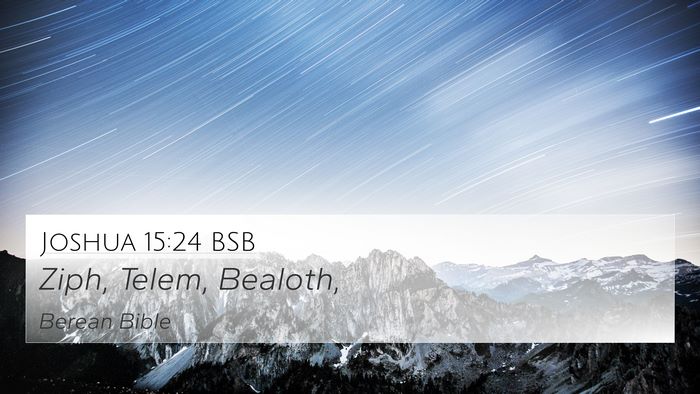 Joshua 15:24 BSB Bible Verse Image