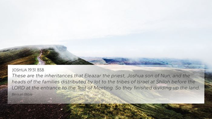 Joshua 19:51 BSB Bible Verse Image