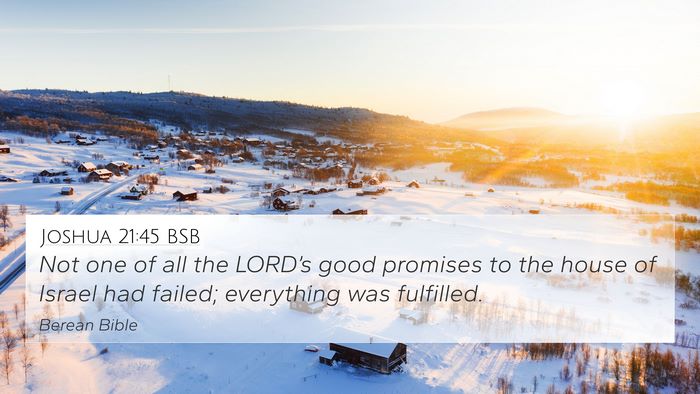 Joshua 21:45 BSB Bible Verse Image