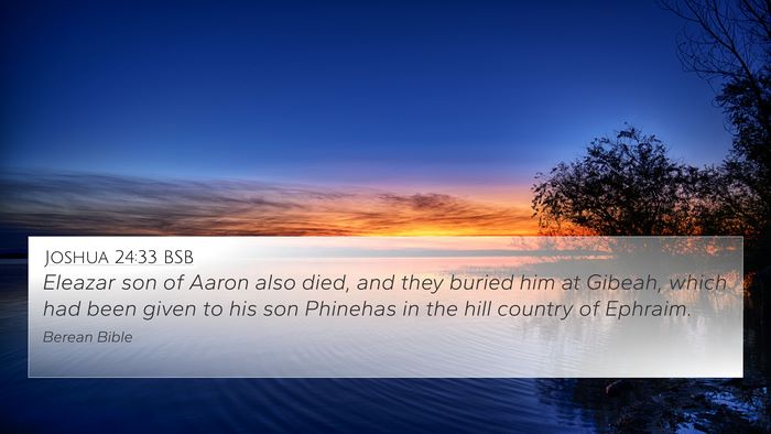 Joshua 24:33 BSB Bible Verse Image
