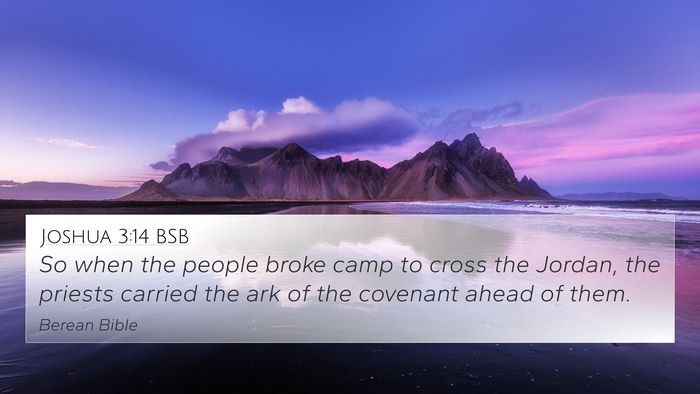 Joshua 3:14 BSB Bible Verse Image
