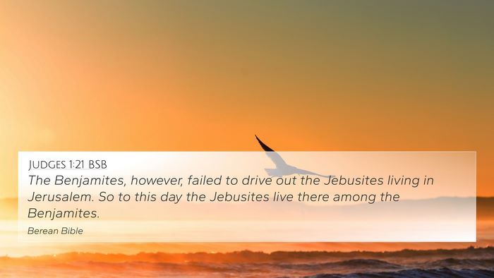 Judges 1:21 BSB Bible Verse Image