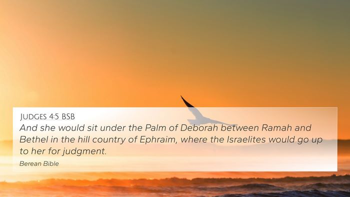 Judges 4:5 BSB Bible Verse Image