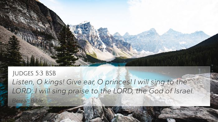 Judges 5:3 BSB Bible Verse Image