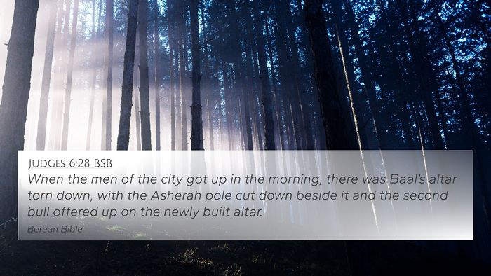 Judges 6:28 BSB Bible Verse Image