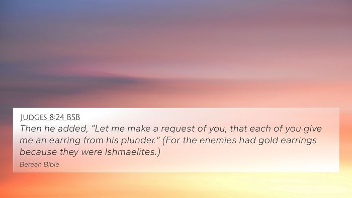 Judges 8:24 BSB Bible Verse Image
