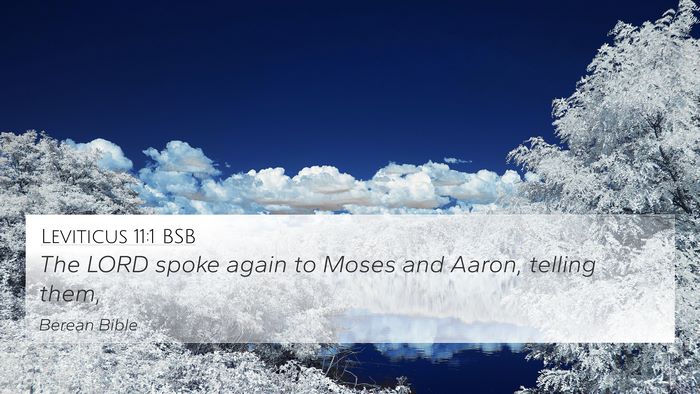 Leviticus 11:1 BSB Bible Verse Image
