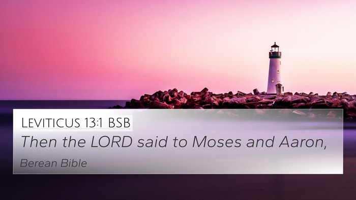 Leviticus 13:1 BSB Bible Verse Image