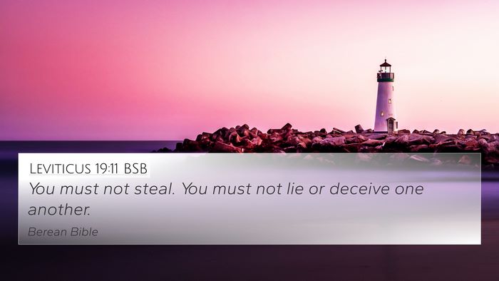 Leviticus 19:11 BSB Bible Verse Image