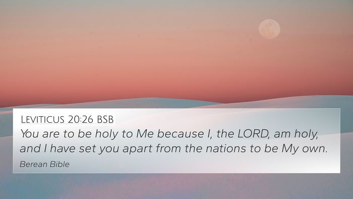 Leviticus 20:26 BSB Bible Verse Image