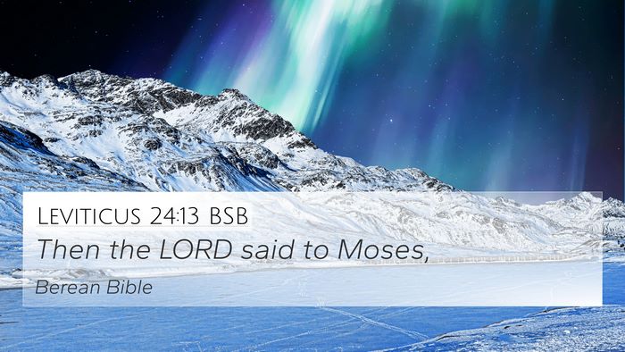 Leviticus 24:13 BSB 4K Wallpaper - Then the LORD said to - 4K Wallpaper Bible Verse