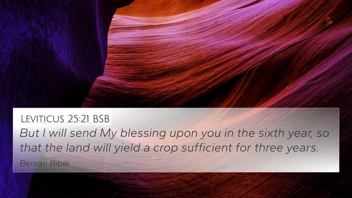 Leviticus 25:21 BSB Bible Verse Image