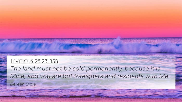 Leviticus 25:23 BSB Bible Verse Image