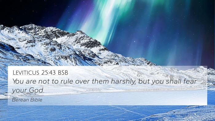 Leviticus 25:43 BSB Bible Verse Image