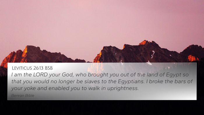 Leviticus 26:13 BSB Bible Verse Image