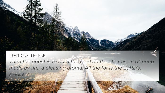 Leviticus 3:16 BSB Bible Verse Image