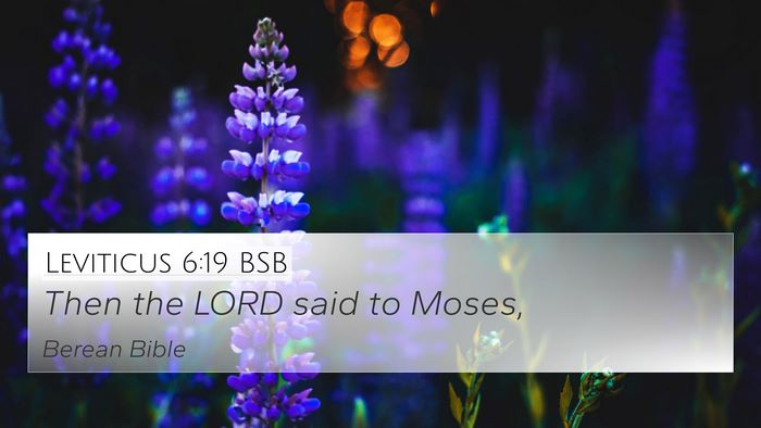Leviticus 6:19 BSB 4K Wallpaper - Then the LORD said to - 4K Wallpaper Bible Verse