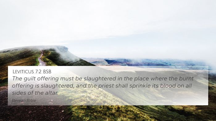 Leviticus 7:2 BSB 4K Wallpaper - The guilt offering must be slaughtered in the - 4K Wallpaper Bible Verse