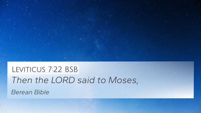Leviticus 7:22 BSB 4K Wallpaper - Then the LORD said to - 4K Wallpaper Bible Verse