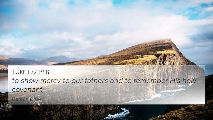 Luke 1:72 BSB Bible Verse Image