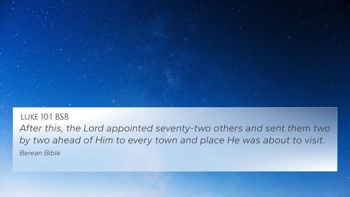 Luke 10:1 BSB Bible Verse Image