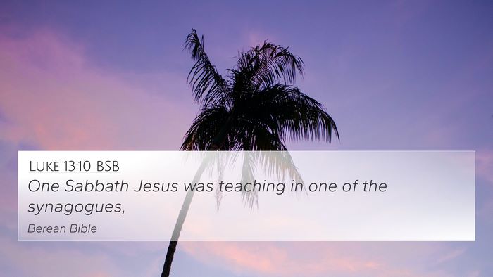 Luke 13:10 BSB Bible Verse Image