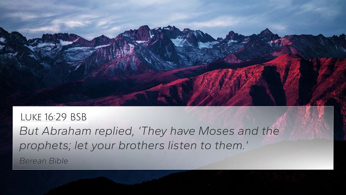 Luke 16:29 BSB Bible Verse Image