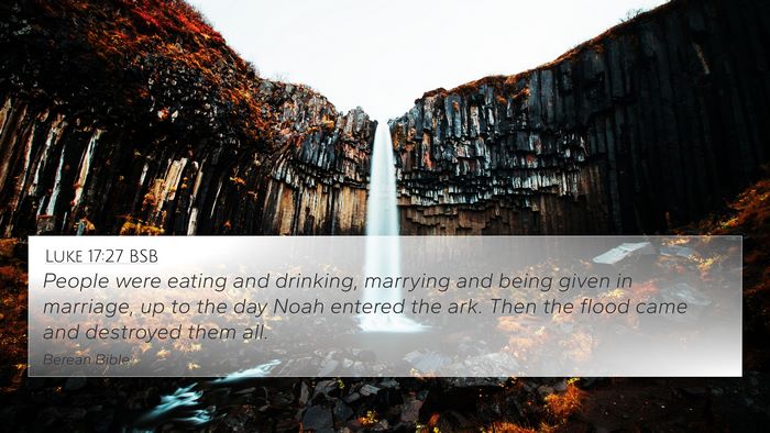 Luke 17:27 BSB Bible Verse Image