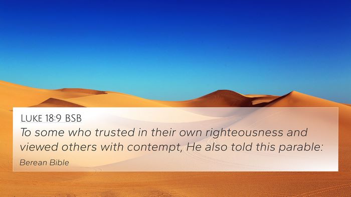 Luke 18:9 BSB Bible Verse Image