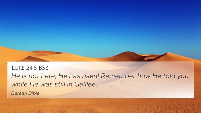 Luke 24:6 BSB Bible Verse Image