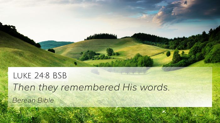 Luke 24:8 BSB 4K Wallpaper - Then they remembered His - 4K Wallpaper Bible Verse