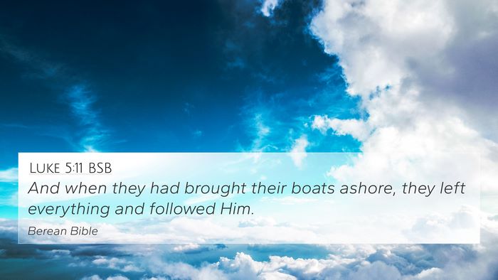 Luke 5:11 BSB Bible Verse Image
