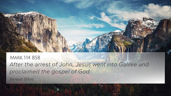 Mark 1:14 BSB Bible Verse Image