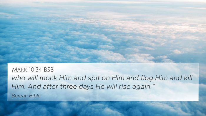 Mark 10:34 BSB 4K Wallpaper - who will mock Him and spit on Him and flog Him - 4K Wallpaper Bible Verse