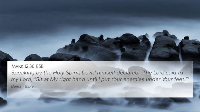 Mark 12:36 BSB Bible Verse Image