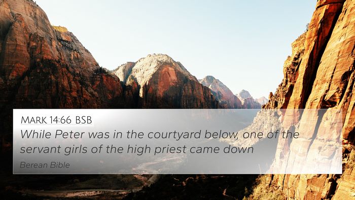 Mark 14:66 BSB Bible Verse Image