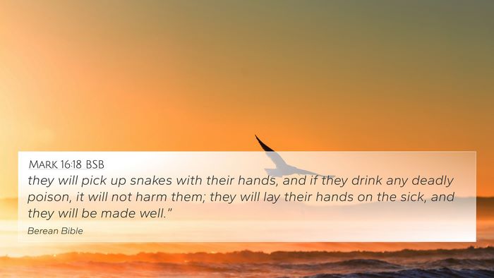 Mark 16:18 BSB Bible Verse Image
